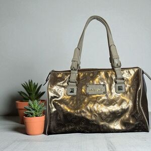 Baby Girl Gold Metallic Hearts Embellished Purse HandBag Satchel